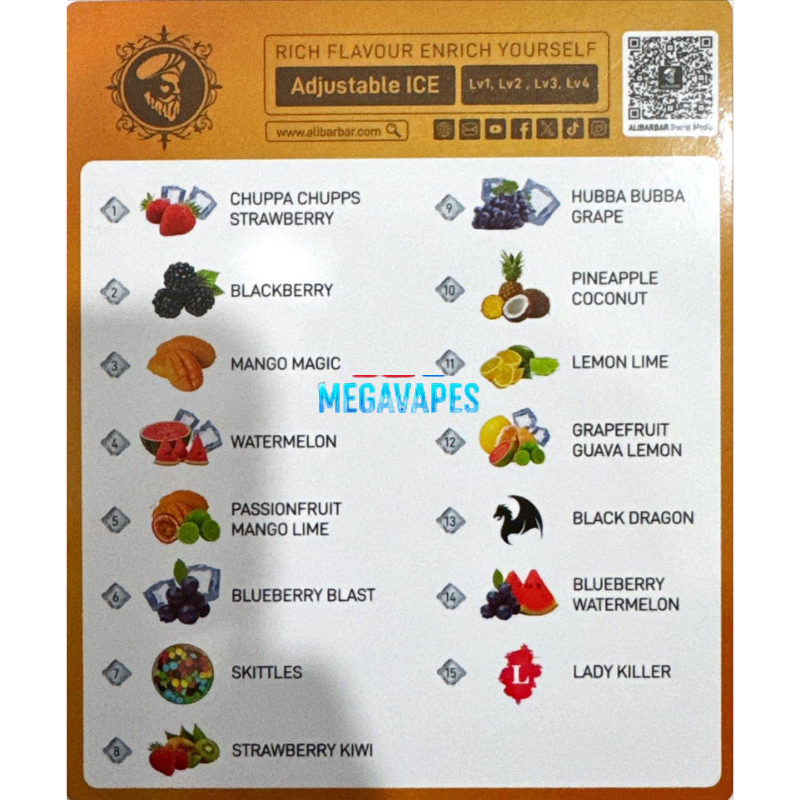 Alibarbar Ice Adjust 12000 Puffs – Hubba Hubba Grape - Image 3