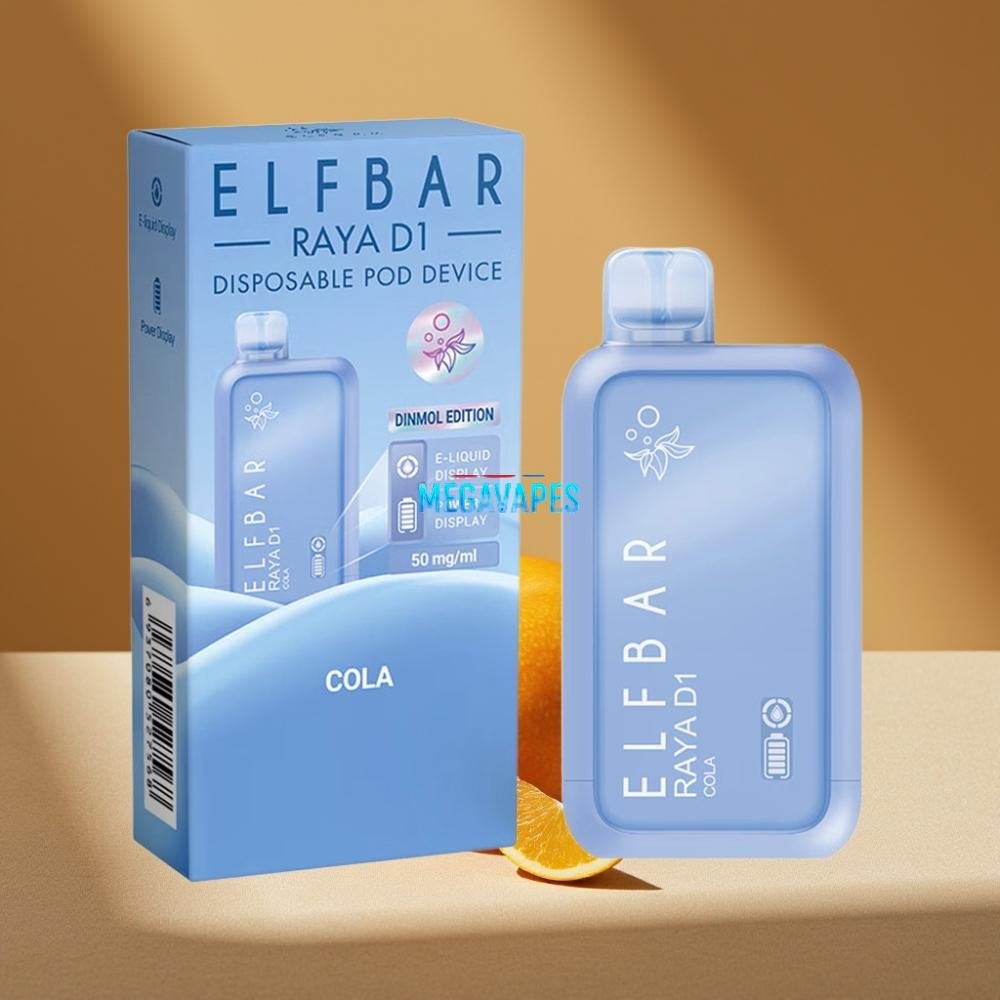 Elf Bar Raya D1 13000 Puffs 18ml Rechargeable Disposable Vape Cola - Image 2