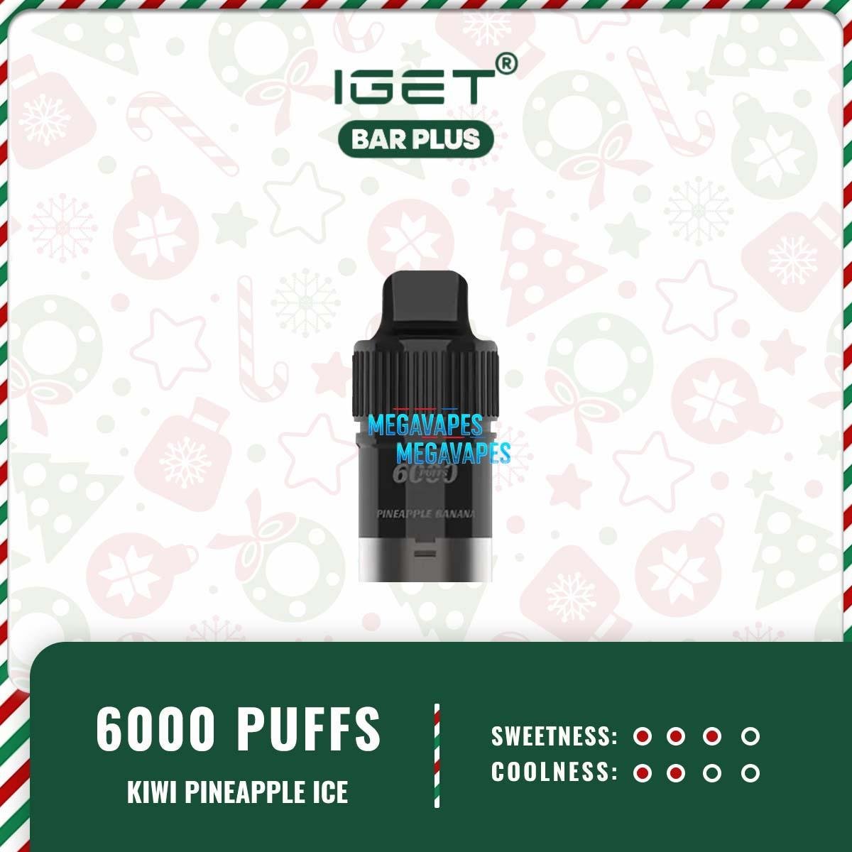 IGET BAR PLUS POD ONLY – KIWI PINEAPPLE ICE