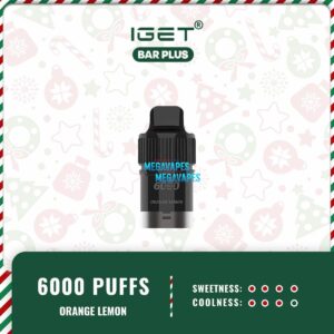 IGET BAR PLUS POD ONLY – ORANGE LEMON