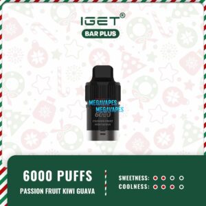 IGET BAR PLUS POD ONLY – PASSION FRUIT KIWI GUAVA