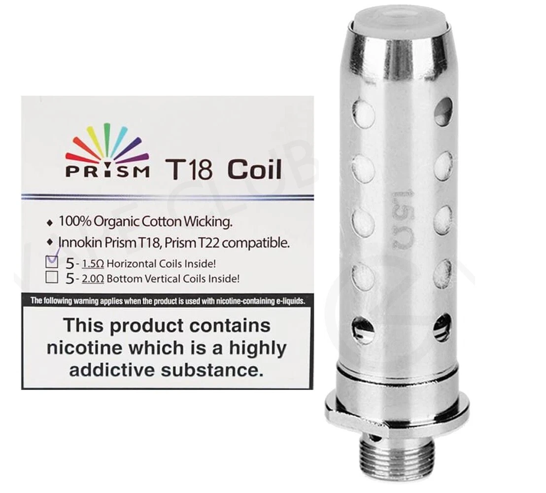 Innokin Replacement Coil Head for Endura Prism T18 Tank Japanese Organic Cotton Coil Head 5pcs-1.5ohm - Image 2