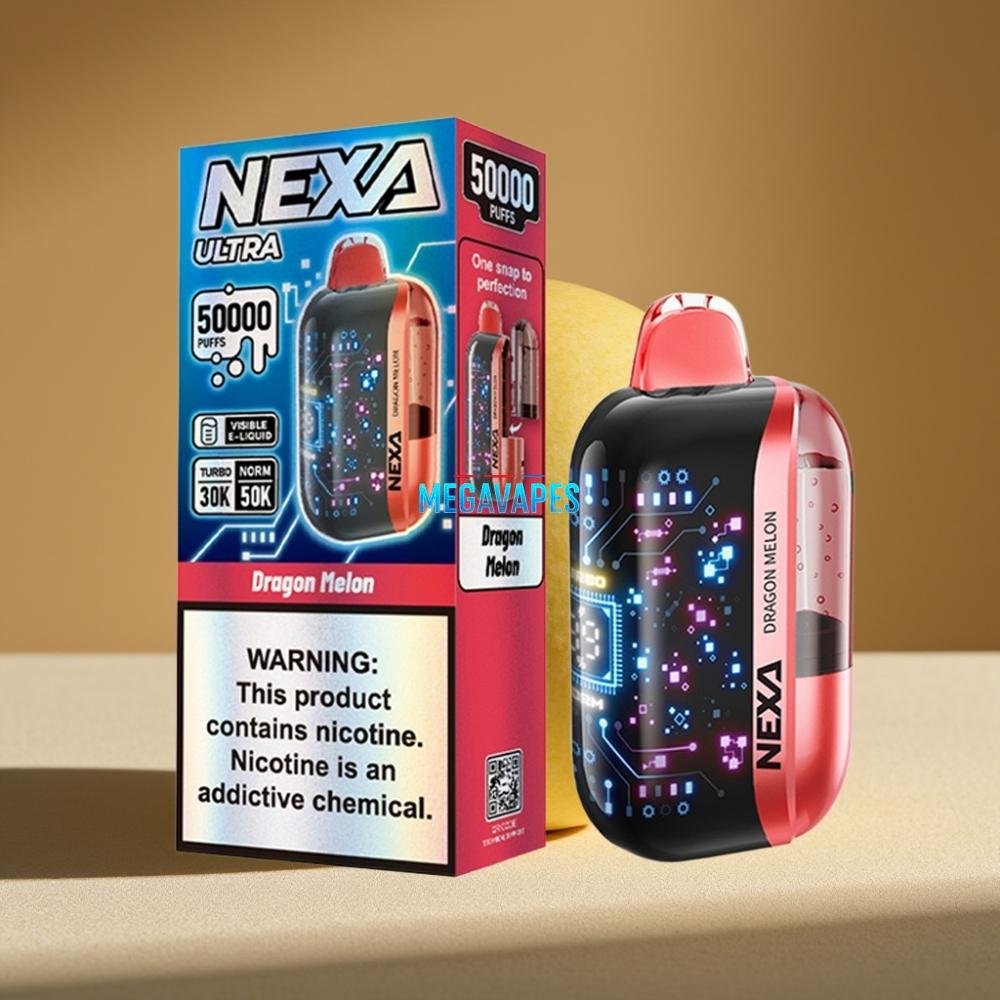 NEXA Ultra 50K Disposable Vape – 20mL, 5% Nicotine, Dragon Melon - Image 2