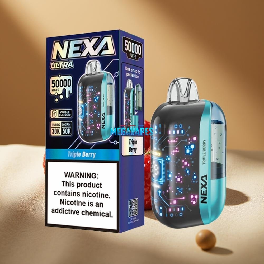 NEXA Ultra 50K Disposable Vape – 20mL, 5% Nicotine, Triple Berry - Image 2