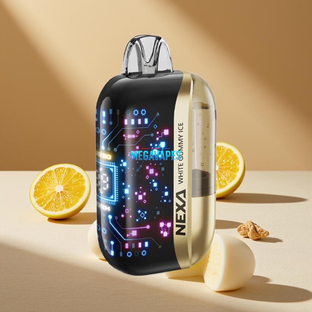 NEXA Ultra 50K Disposable Vape – 20ml, 5% Nicotine, Dual Mesh Coils, White Gummy Ice