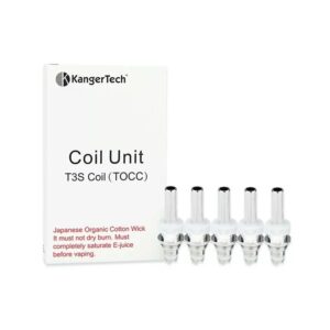 Kangertech TOCC (Organic Cotton Coil) For KangerTech T3S & MT3S Bottom Coil Clearomizers (5pcs/pack)