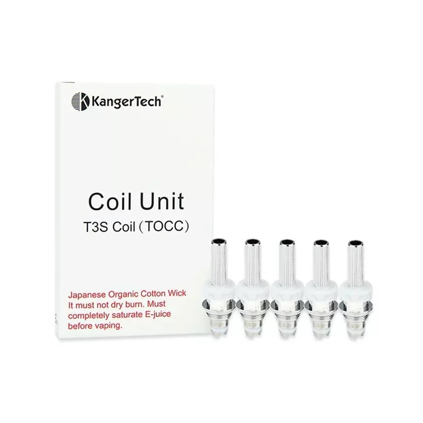 Kangertech TOCC (Organic Cotton Coil) For KangerTech T3S & MT3S Bottom Coil Clearomizers (5pcs/pack)