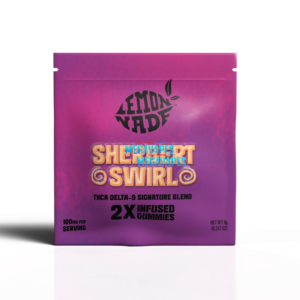 LemonNade – THCA Delta 9 Blend Gummies 2ct Bag – Sherbert Swirl