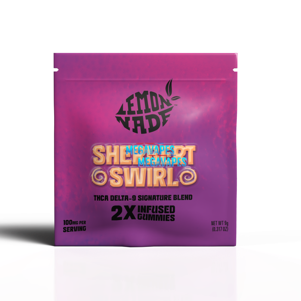 LemonNade – THCA Delta 9 Blend Gummies 2ct Bag – Sherbert Swirl
