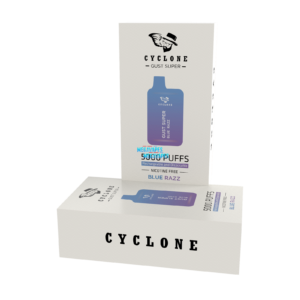 Nicotine Free Gust Super BlueRazz Ice Rechargeable Disposable Vape